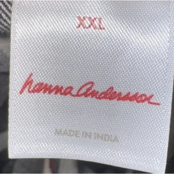 HANNA ANDERSSON Men’s Size XXL Pajama Pant Black White Buffalo Plaid 100% Cotton - Picture 3 of 6